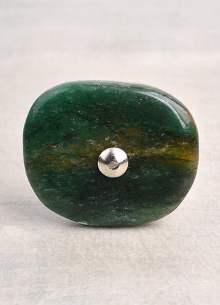 Agate Natural Gemstone Green Shade Cabinet Furniture Knobs ( emerald green color )