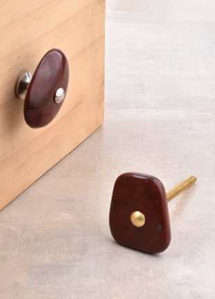 Agate Natural Gemstone Brown Shade Cabinet Furniture Knobs