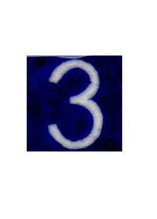 Blue Base Tile - Three Number (2x2)