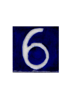 Blue Base Tile - Six Number (2x2)