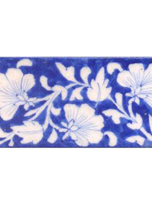 White flower and Blue tile