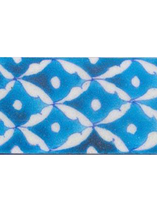 A nice white pattern on sky blue tile (2x4-BPT05)