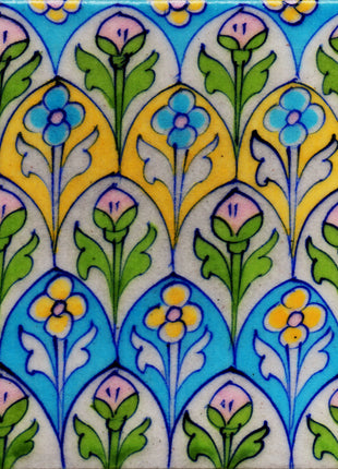 Multicolor Florel and pattern Design Tile
