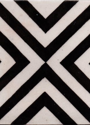 Black and White Pattern Design Tile