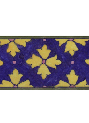 Yellow Flowers with Blue Base Tile1