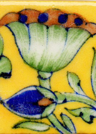 Flower design on Yellow Base (3x3)