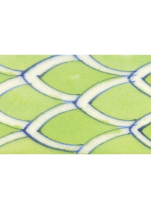White and Green Color Tile