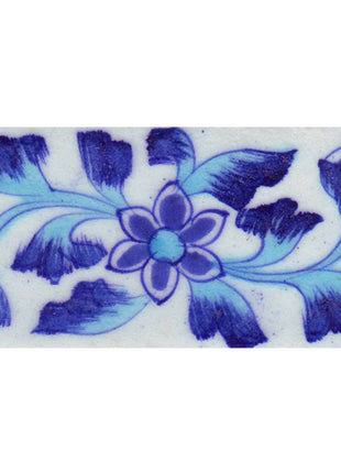 White Tiles With Blue Flowers 2x4' inch tile