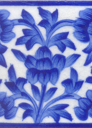 Handpainted Blue design Wall Pottery Tile