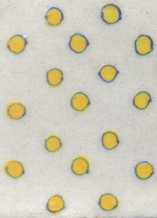 Yellow Polka Dots with White Base Tile