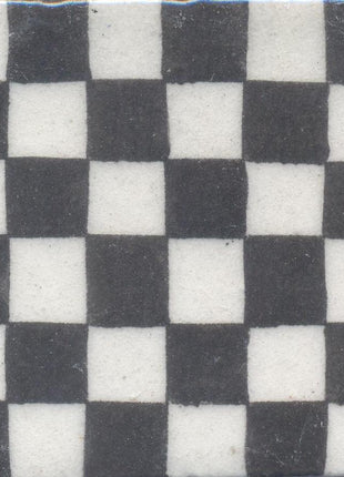 Black and White Checker design Tile