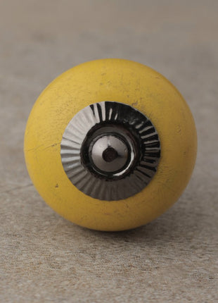 Yellow Wooden knob