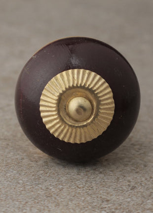 Brown and Yellow Wooden knob