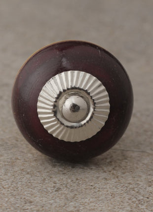 Brown and Yellow Wooden knob