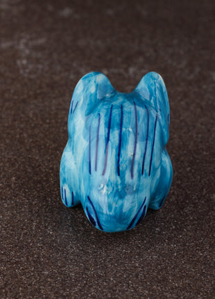 Turquoise Frog Ceramic Cabinet Kid Knob