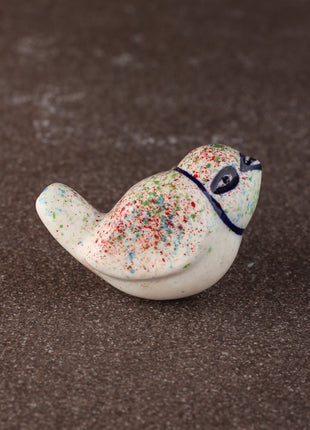 Kids Colorful Spatter Ceramic Bird knob