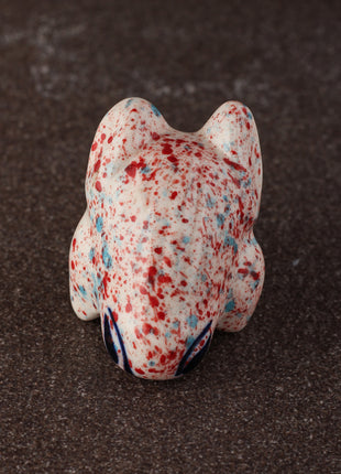 Kids Colorful Spatter Ceramic Frog knob