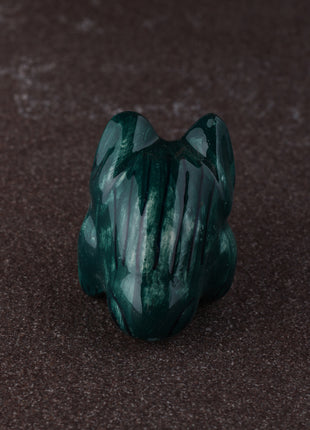 Dark Green Ceramic Frog Cabinet knob