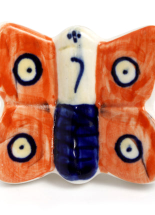Kids Room Orange Butterfly Ceramic knob