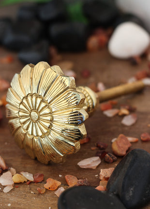 Decorative Flower Solid Brass Door Metal Knob