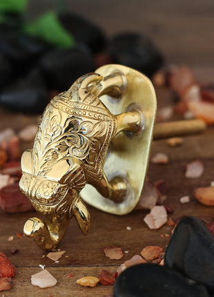 Traditional Elephant Solid Brass Metal Knob