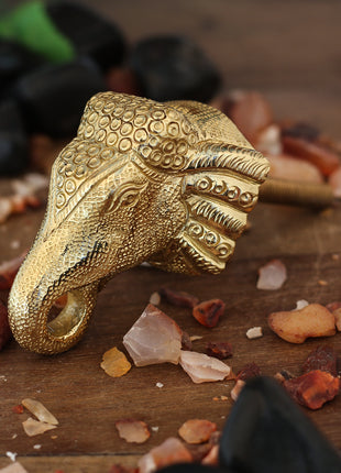 Decorative Elephant Solid Brass Metal Knob