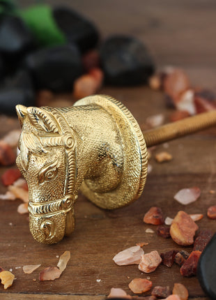 Decorative Horse Shape Solid Brass Metal Knob