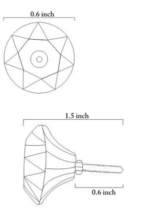 Stylish Brown Spiral Glass Diamond Cut Cabinet Knob