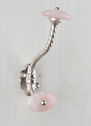 Beautiful Light Pink Agate Natural Gemstone Wall Hanger