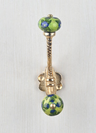 Floral Beaded Knobs With Metal Wall Hanger