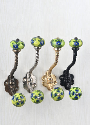 Floral Beaded Knobs With Metal Wall Hanger