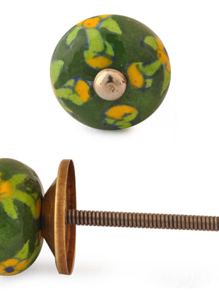 Unique Decorative Beaded Green Knob for Kitchen Cabinet