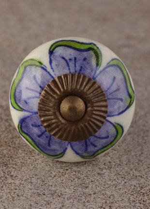 Unique Floral Design Round Beaded Drawer Knob