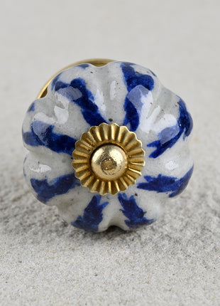 Blue Design Ceramic Knob