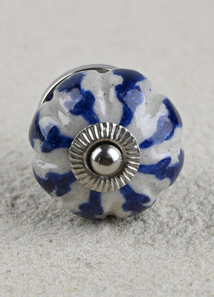Blue Design Ceramic Knob
