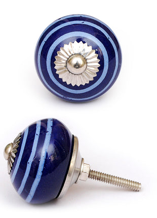 Blue And Turquoise Spiral Dresser Cabinet Knob