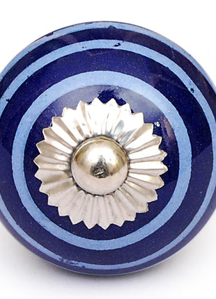 Blue And Turquoise Spiral Dresser Cabinet Knob