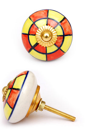 Well Designed Yellow And Red Kitchen Cabinet Knob (Large)