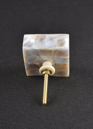 Unique Square Shaped Mother of Pearl Drawer Cabinet Knob