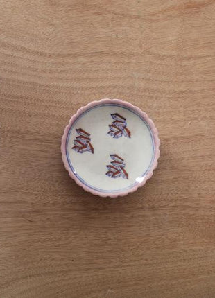 Handmade Blue Pottery Sushi Serving Plate 5 inch (Set of 4)