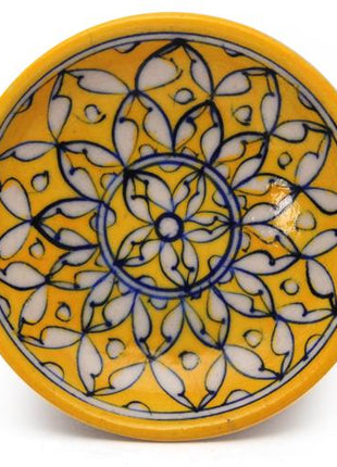 White Leaves on Yellow Base Plate 5