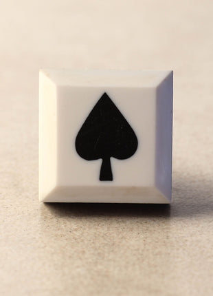 Spades Card Casino Wooden Knob