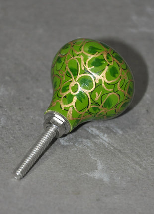 Green Color Wooden Knob