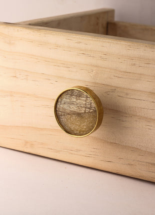 Antique Wooden Round Shaped Bathroom Cabinet Knob