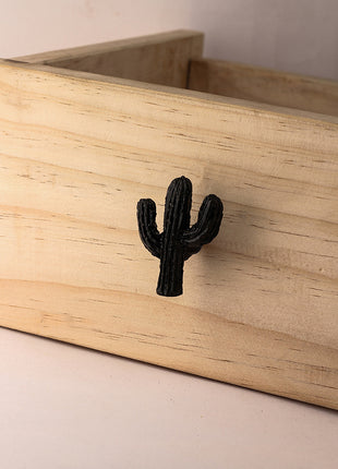 Solid Black Cactus Shaped Wardrobe Cabinet Knob