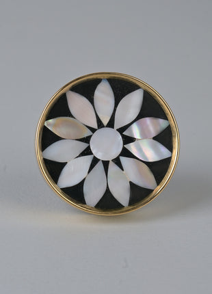 Unique Black and White Mother of Pearl Drawer Cabinet Knob