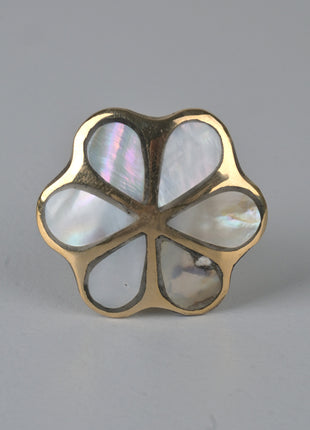 Unique Brass Finishing Mother of Pearl Drawer Cabinet Knob