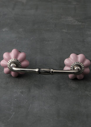 Solid Pink Flower Shape Ceramic Cabinet Pull
