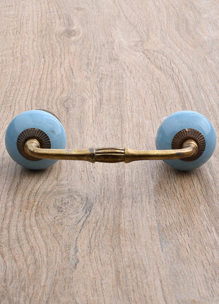 Solid Turquoise Ceramic Dresser Cabinet Pull