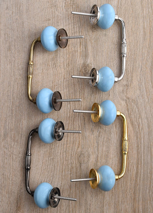 Solid Turquoise Ceramic Dresser Cabinet Pull